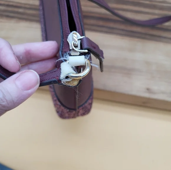 Kate Spade Burgundy and Pink Glitter Bag - Picture 4 of 7